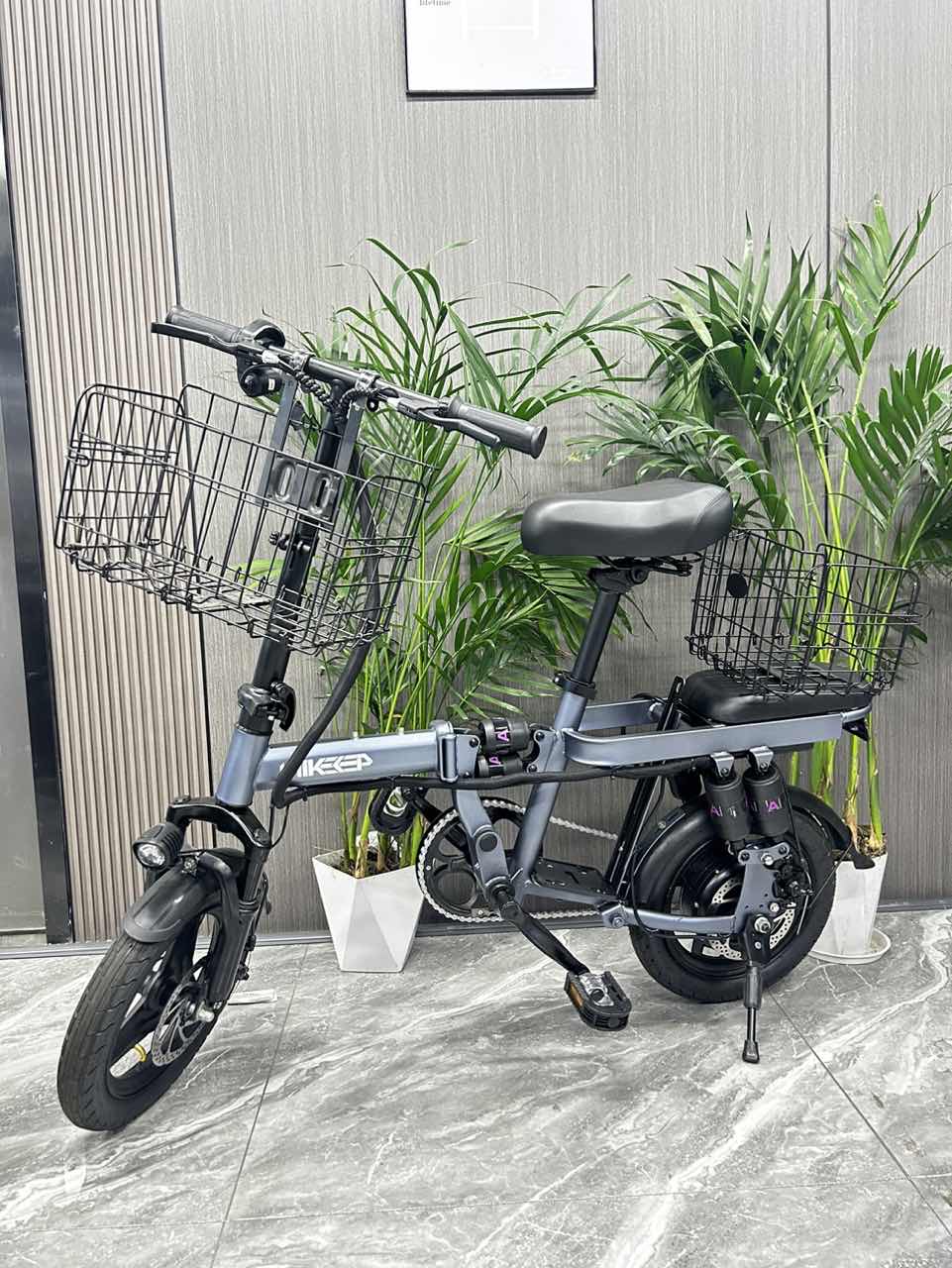 Helokeep Foldable Steel Wire Mesh Bike Basket